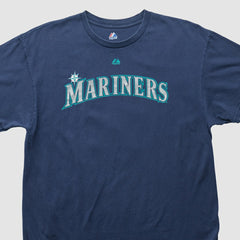 Seattle Mariners Majestic 2000s T-shirt - Navy - XVintage T-shirts
