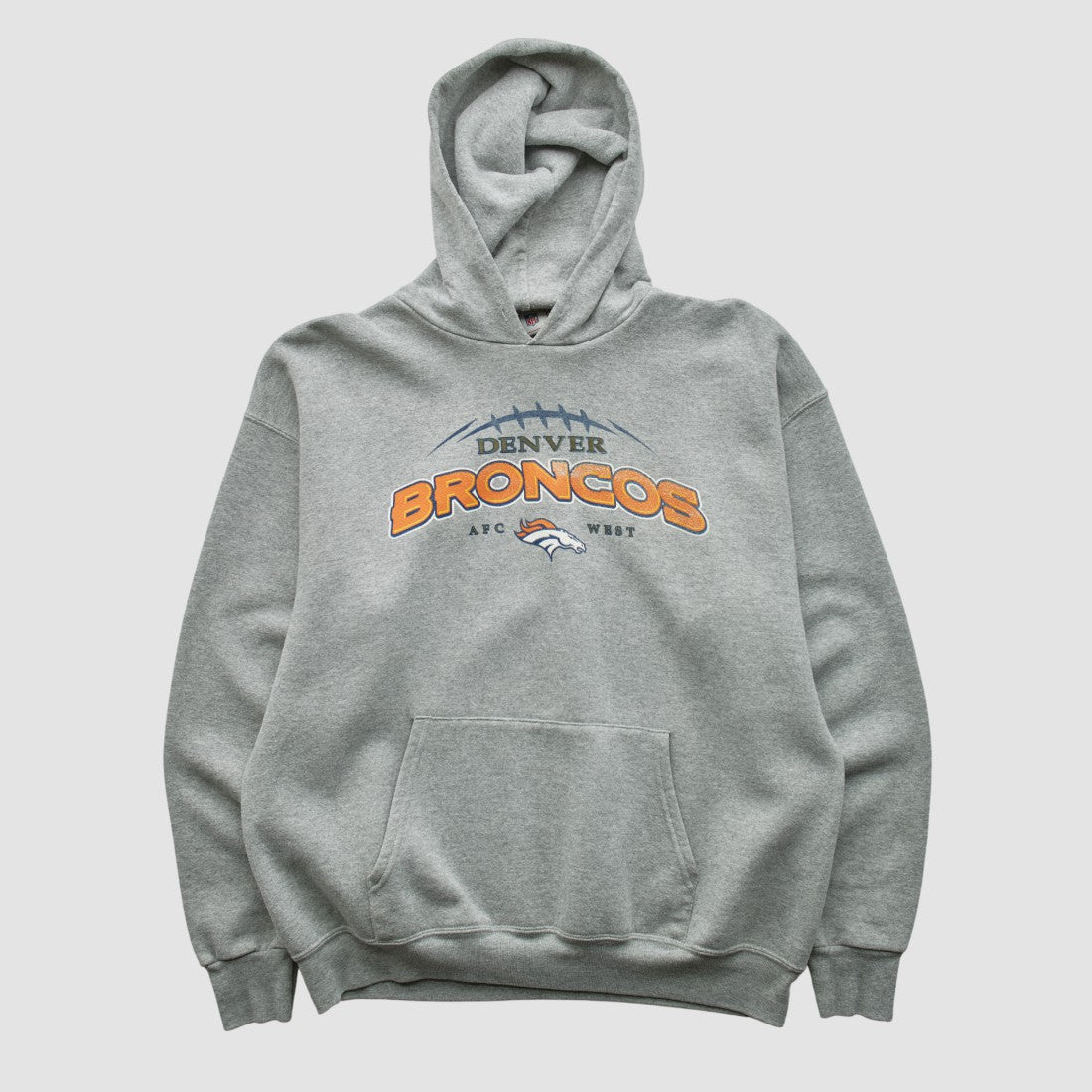 Denver Broncos NFL 2000s Hooded Pullover Sweatshirt - Heather Gray Pullover