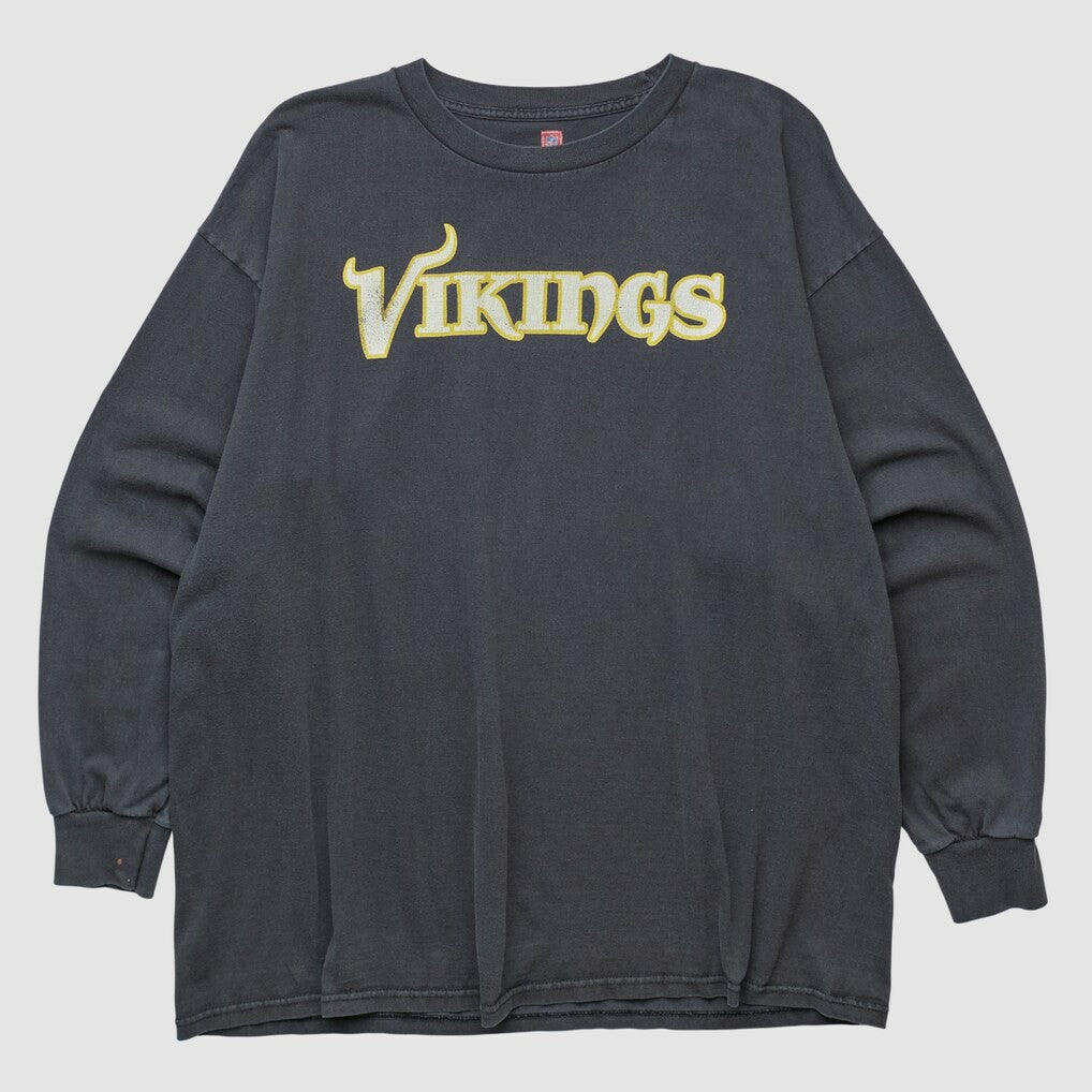 Minnesota Vikings NFL 2000s Long Sleeve T-shirt - Black T-shirts