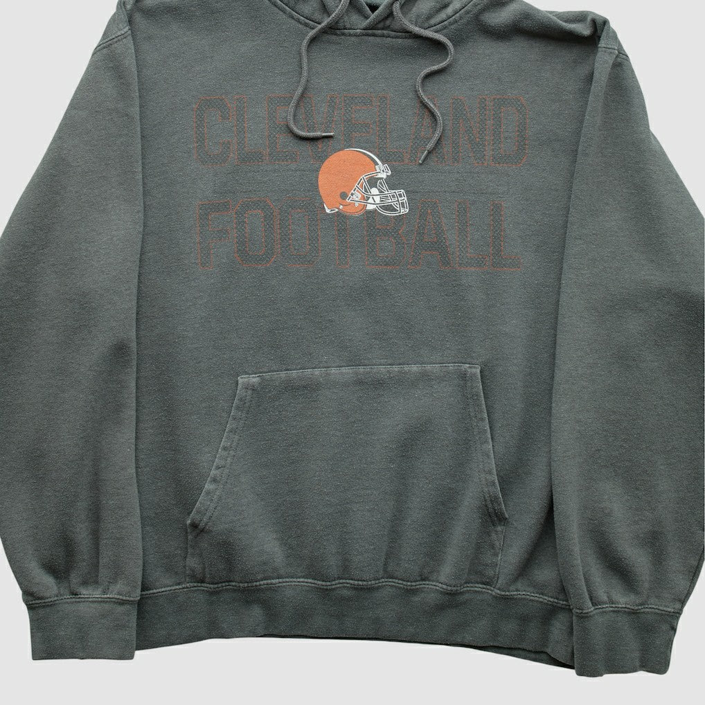 Cleveland Browns Majestic 2010s Hooded Pullover Sweatshirt - Gray Pullover