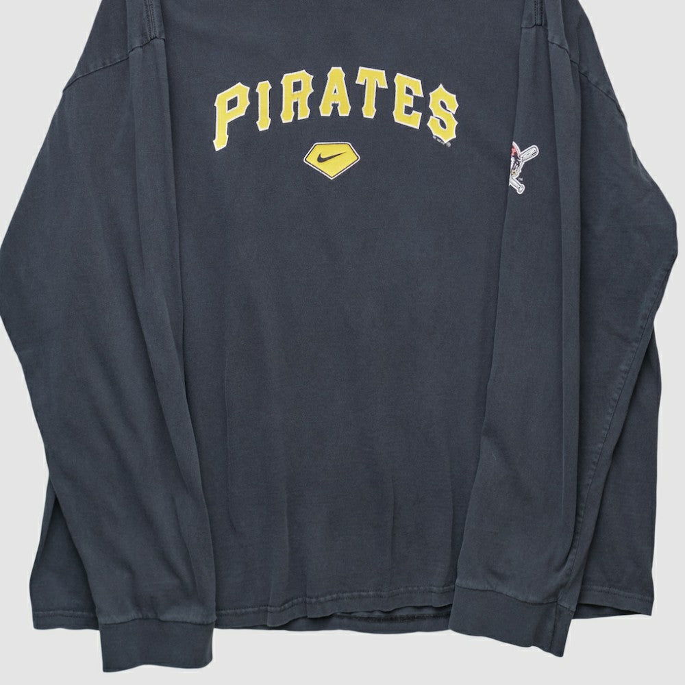 Pittsburgh Pirates Nike 2000s Long Sleeve T-shirt - Navy - XVintage T-shirts