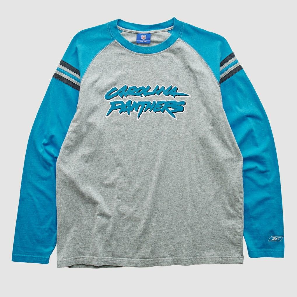 Carolina Panthers Reebok 2000s Long Sleeve T-shirt - Heather Gray T-shirts
