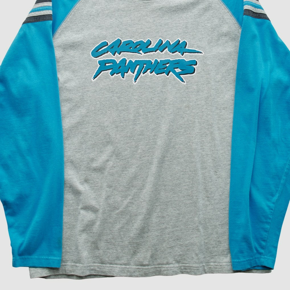 Carolina Panthers Reebok 2000s Long Sleeve T-shirt - Heather Gray T-shirts