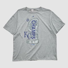 Kansas City Royals Majestic 2015 T-shirt - Heather Gray - Vintage T-shirts