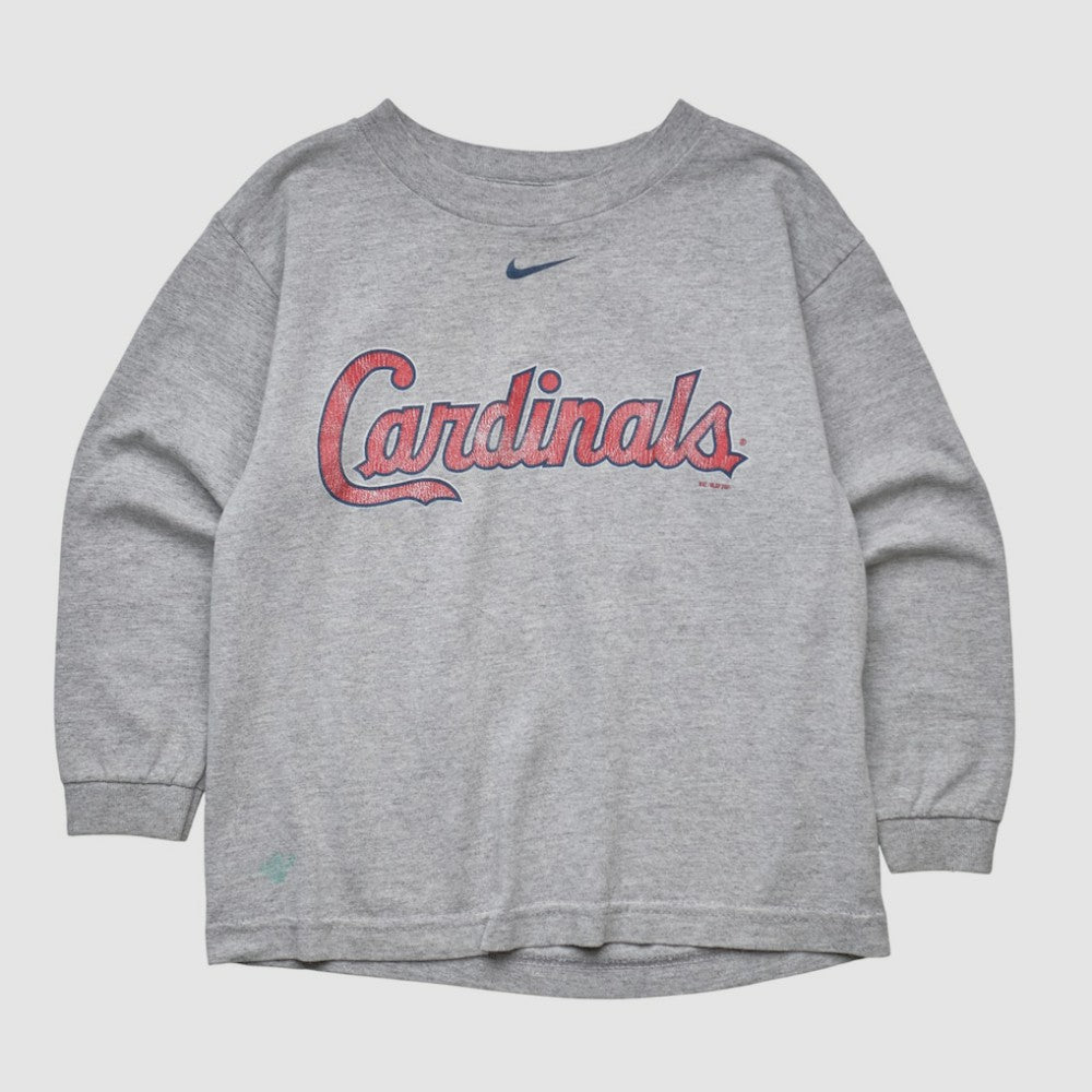 St. Louis Cardinals Nike 2001 Pullover Sweatshirt - Heather Gray - Yth Vintage Pullover