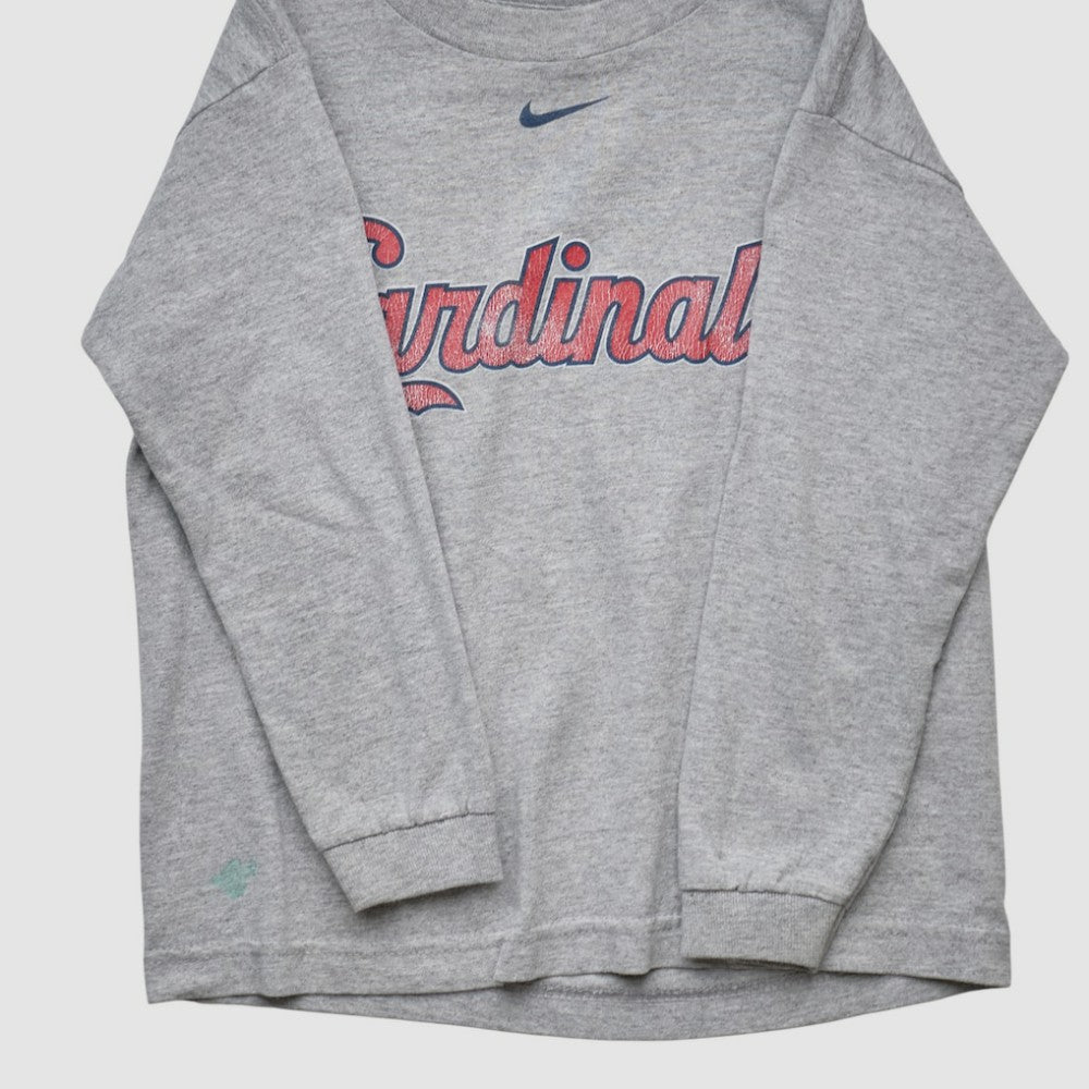 St. Louis Cardinals Nike 2001 Pullover Sweatshirt - Heather Gray - Yth Vintage Pullover