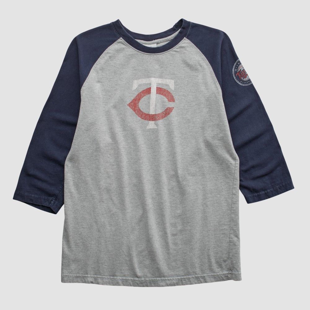 Minnesota Twins Majestic 2000s T-shirt - Heather Gray - Vintage T-shirts