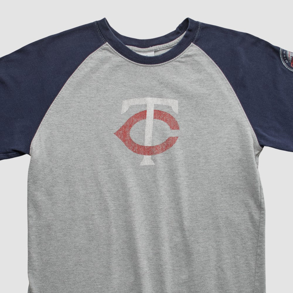 Minnesota Twins Majestic 2000s T-shirt - Heather Gray - Vintage T-shirts