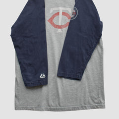 Minnesota Twins Majestic 2000s T-shirt - Heather Gray - Vintage T-shirts