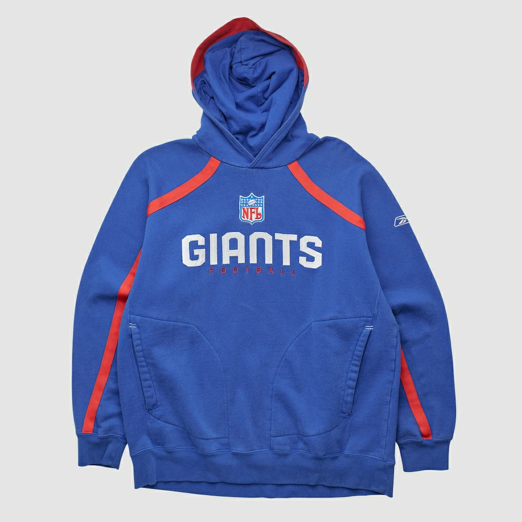 New York Giants Reebok 2000s Hooded Pullover Sweatshirt - Blue Pullover