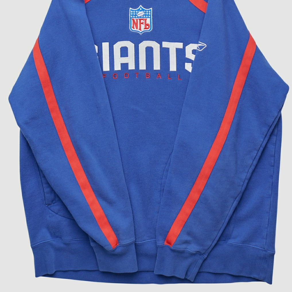 New York Giants Reebok 2000s Hooded Pullover Sweatshirt - Blue Pullover