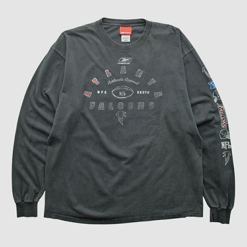 Atlanta Falcons Reebok 2000s Long Sleeve T-shirt - Charcoal T-shirts