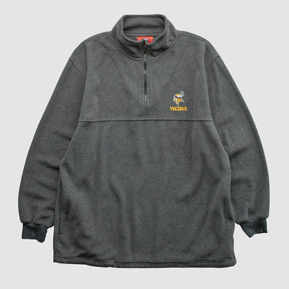 Minnesota Vikings NFL 2000s 1/4 Zip Sweatshirt - Dark Heather Gray Sweatshirts