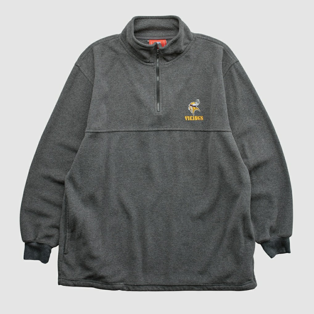 Minnesota Vikings NFL 2000s 1/4 Zip Sweatshirt - Dark Heather Gray Sweatshirts