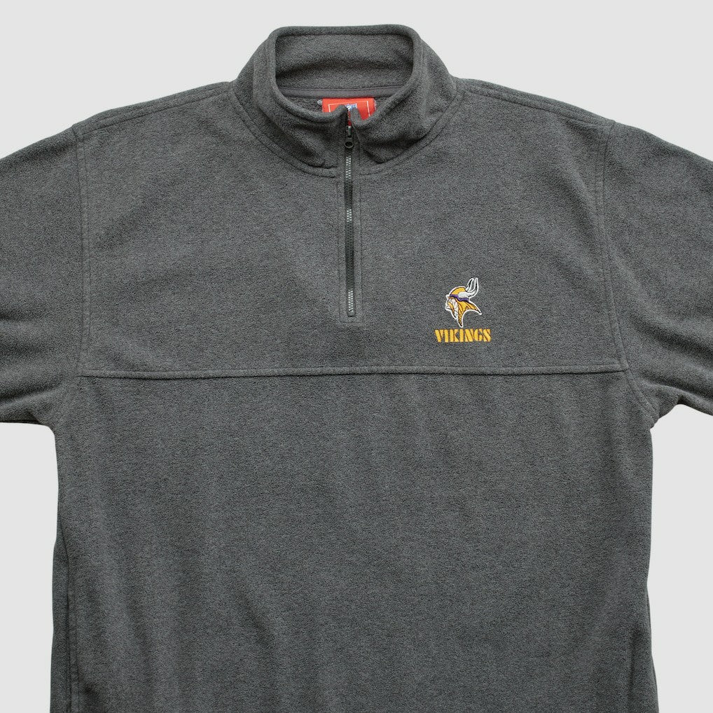 Minnesota Vikings NFL 2000s 1/4 Zip Sweatshirt - Dark Heather Gray Sweatshirts