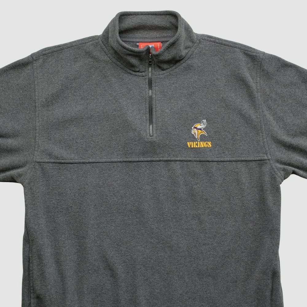 Minnesota Vikings NFL 2000s 1/4 Zip Sweatshirt - Dark Heather Gray Sweatshirts