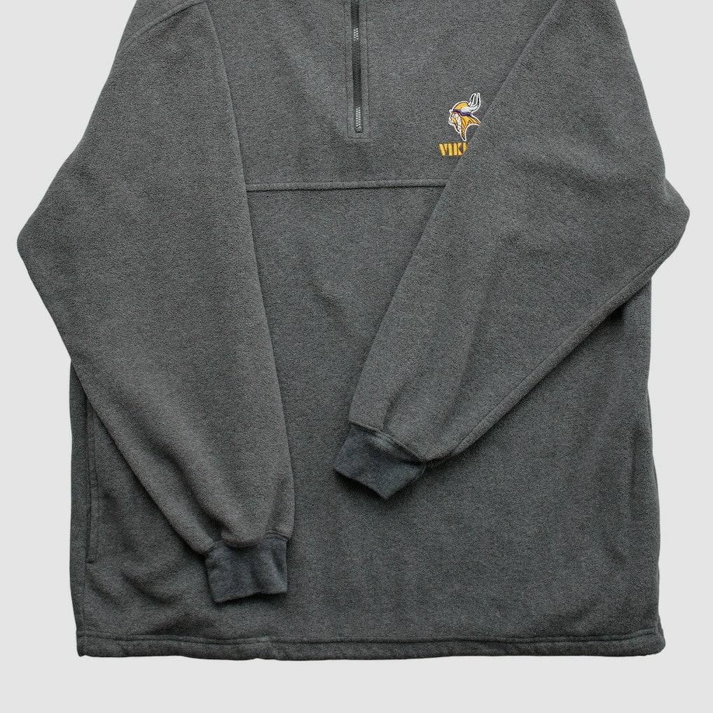 Minnesota Vikings NFL 2000s 1/4 Zip Sweatshirt - Dark Heather Gray Sweatshirts