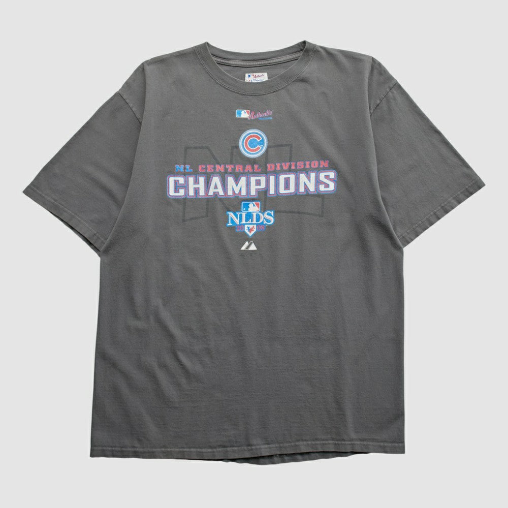 Chicago Cubs Majestic 2008 T-shirt - Gray - Vintage T-shirts