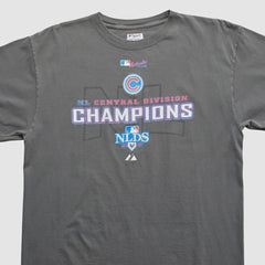 Chicago Cubs Majestic 2008 T-shirt - Gray - Vintage T-shirts