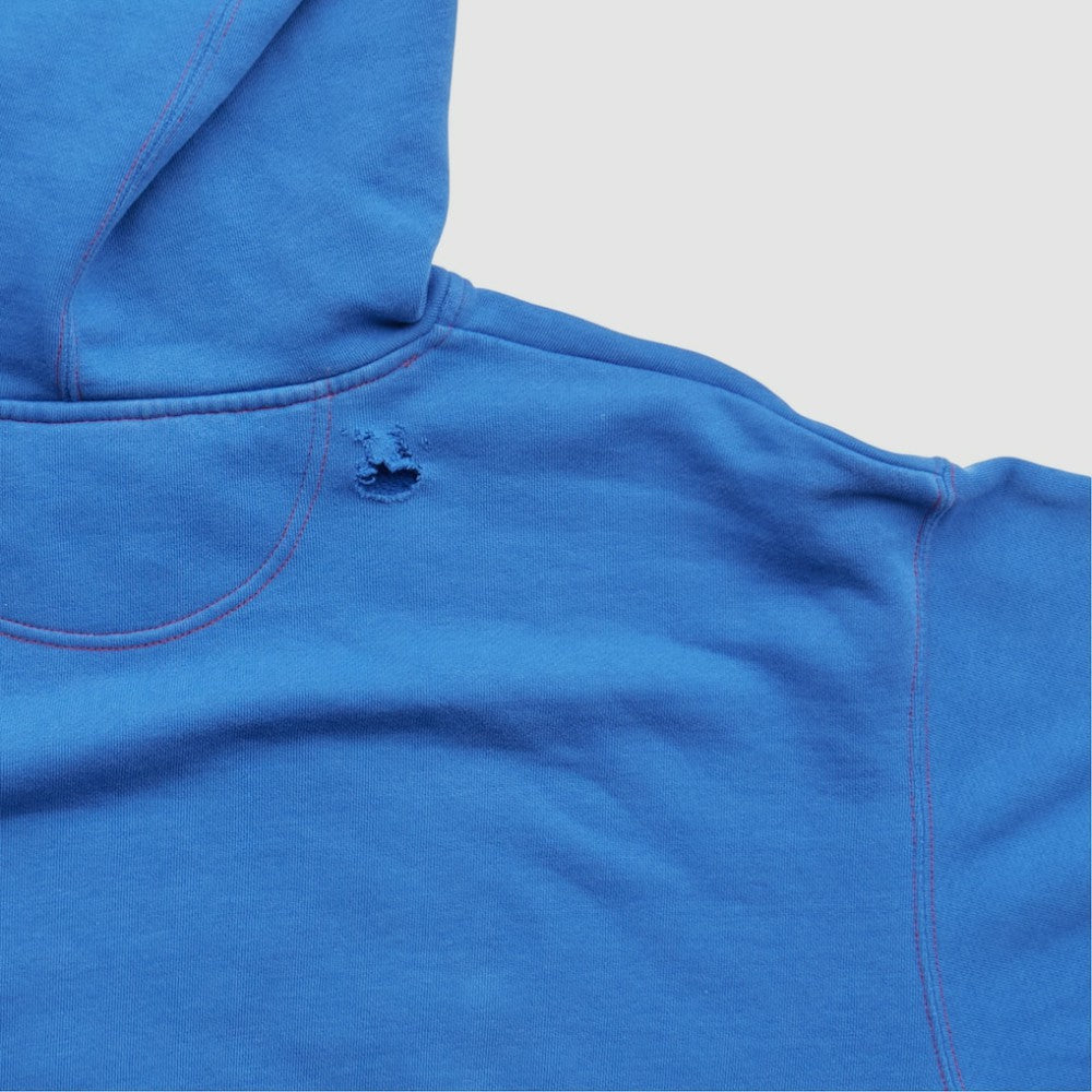 Chicago Cubs Majestic 2000s Hooded Pullover Sweatshirt - Blue - Vintage Pullover