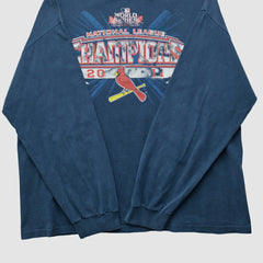 St. Louis Cardinals Alstyle 2011 Long Sleeve T-shirt - Navy - Vintage T-shirts