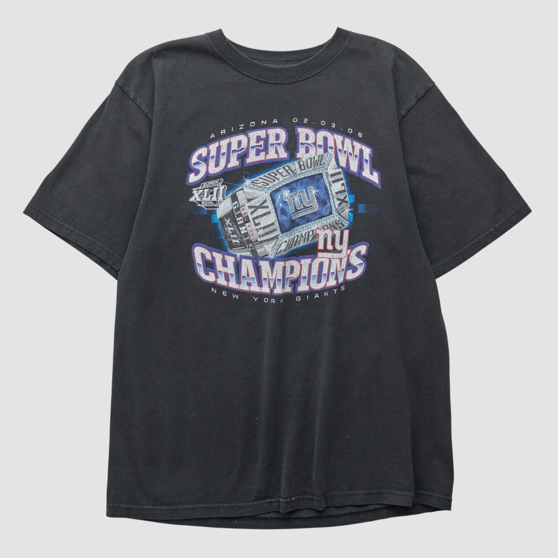 New York Giants Reebok 2008 T-shirt - Black T-shirts