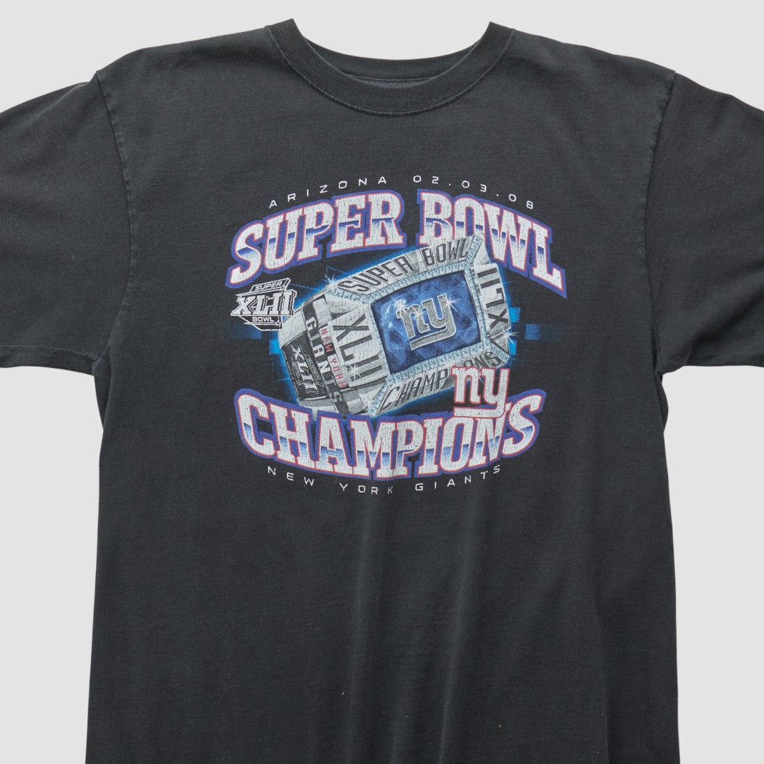 New York Giants Reebok 2008 T-shirt - Black T-shirts