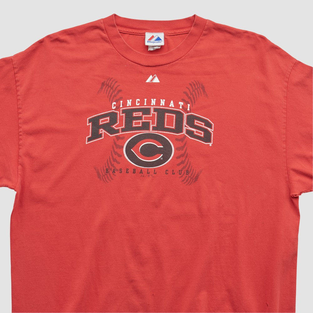 Cincinnati Reds Majestic 2000s T-shirt - Red - XVintage T-shirts