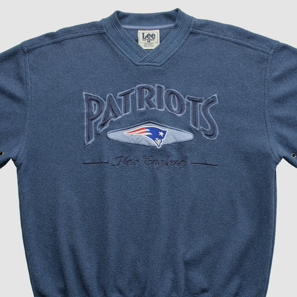 New England Patriots Lee Apparel 90s Pullover Sweatshirt - Navy Pullover