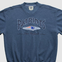 New England Patriots Lee Apparel 90s Pullover Sweatshirt - Navy Pullover
