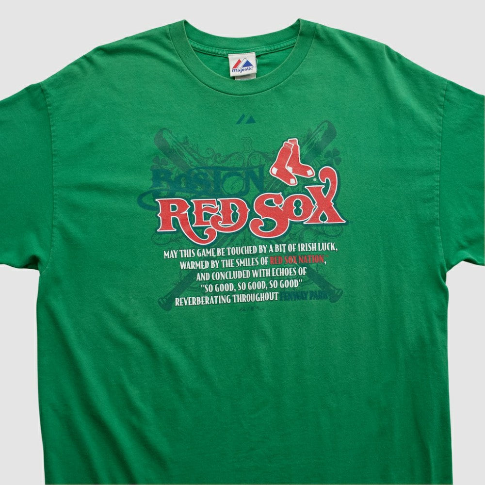 Boston Red Sox Majestic 2000s T-shirt - Green - XVintage T-shirts