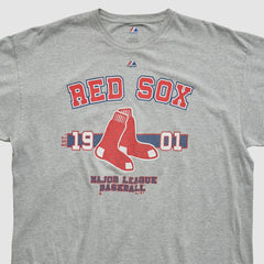 Boston Red Sox Majestic 2010s T-shirt - Heather Gray - Vintage T-shirts