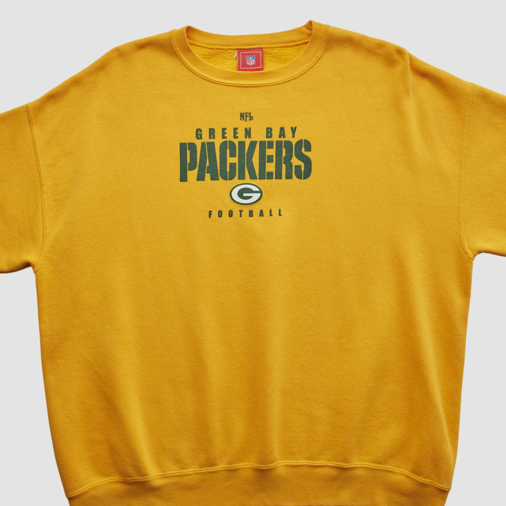 Green Bay Packers NFL 2000s Pullover Sweatshirt - Yellow Pullover