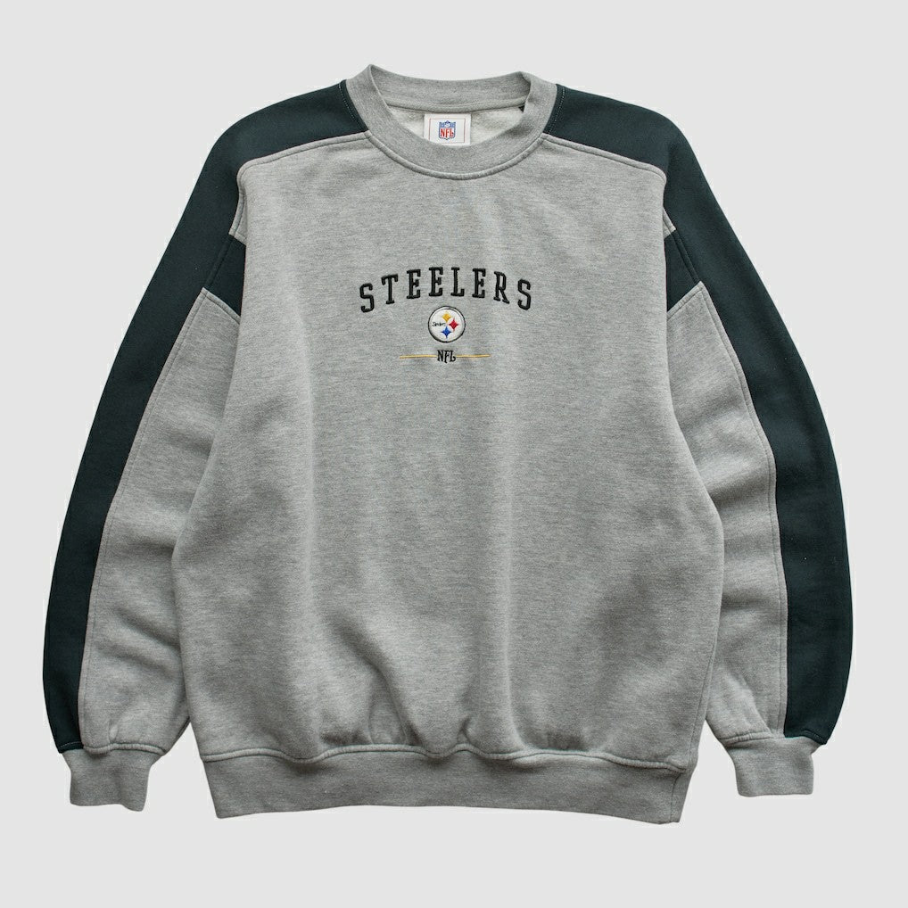 Pittsburgh Steelers NFL 2000s Pullover Sweatshirt - Heather Gray Pullover