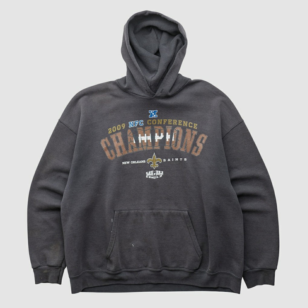 New Orleans Saints NFL 2009 Hooded Pullover Sweatshirt - Charcoal Pullover