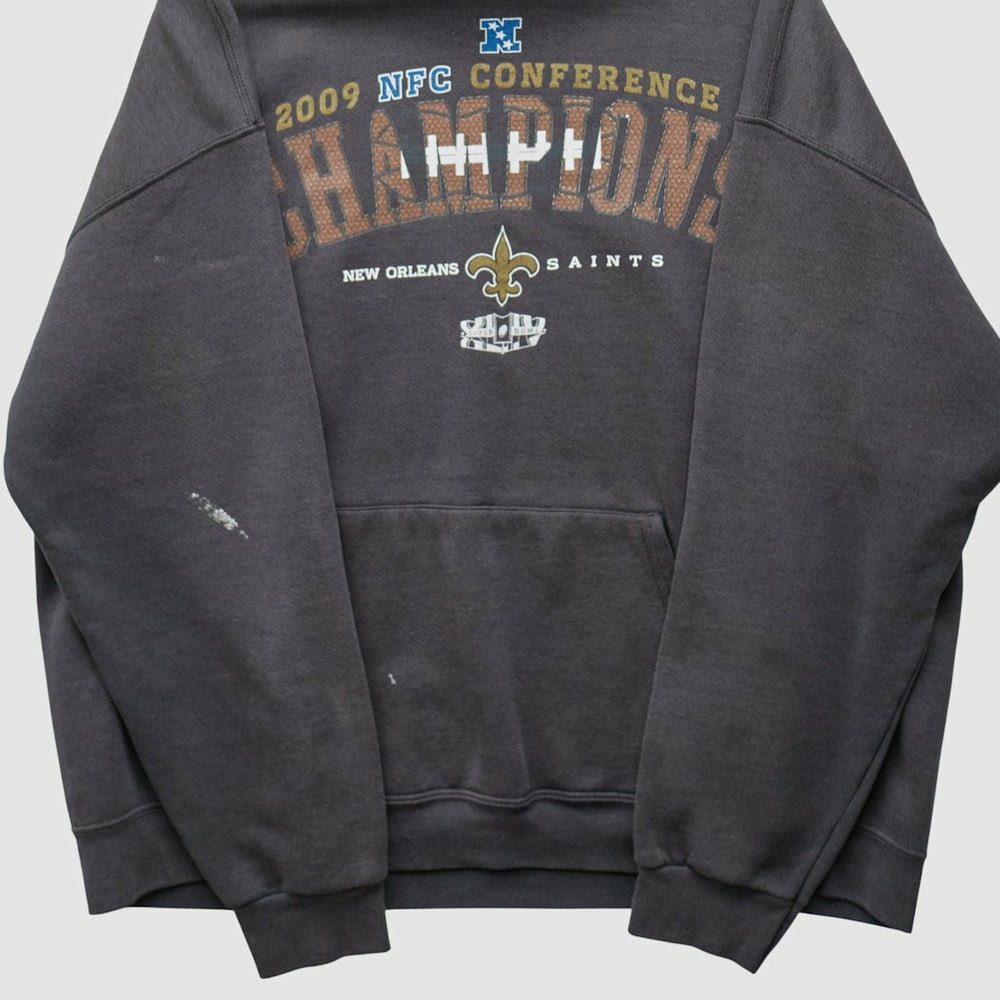 New Orleans Saints NFL 2009 Hooded Pullover Sweatshirt - Charcoal Pullover