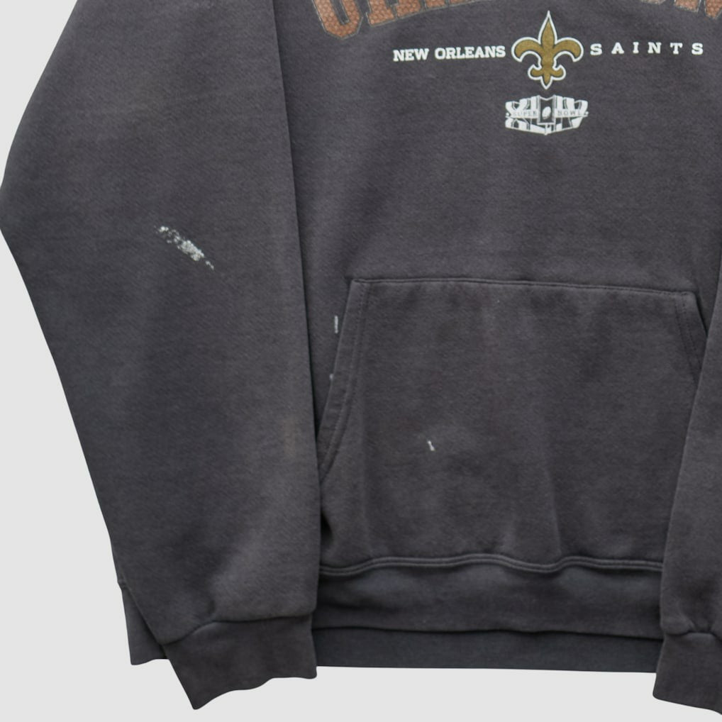New Orleans Saints NFL 2009 Hooded Pullover Sweatshirt - Charcoal Pullover