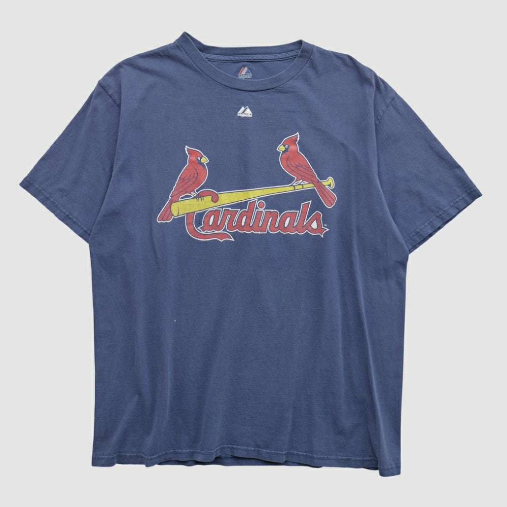St. Louis Cardinals Majestic 2000s T-shirt - Navy - Vintage T-shirts