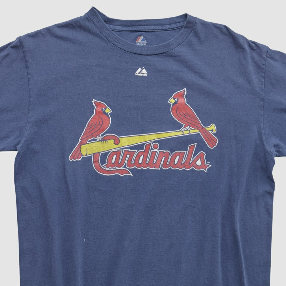 St. Louis Cardinals Majestic 2000s T-shirt - Navy - Vintage T-shirts