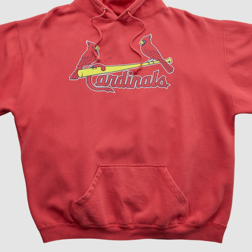 St. Louis Cardinals 2000s Hooded Sweatshirt - Red - XVintage Sweatshirts