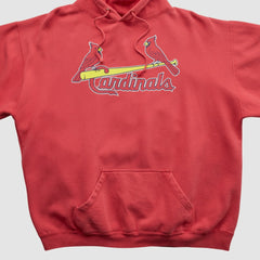 St. Louis Cardinals 2000s Hooded Sweatshirt - Red - XVintage Sweatshirts