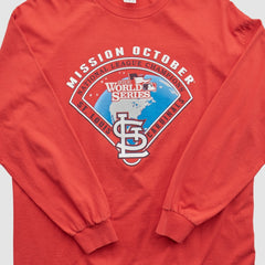 St. Louis Cardinals Alstyle 2013 Long Sleeve T-shirt - Red - Vintage T-shirts
