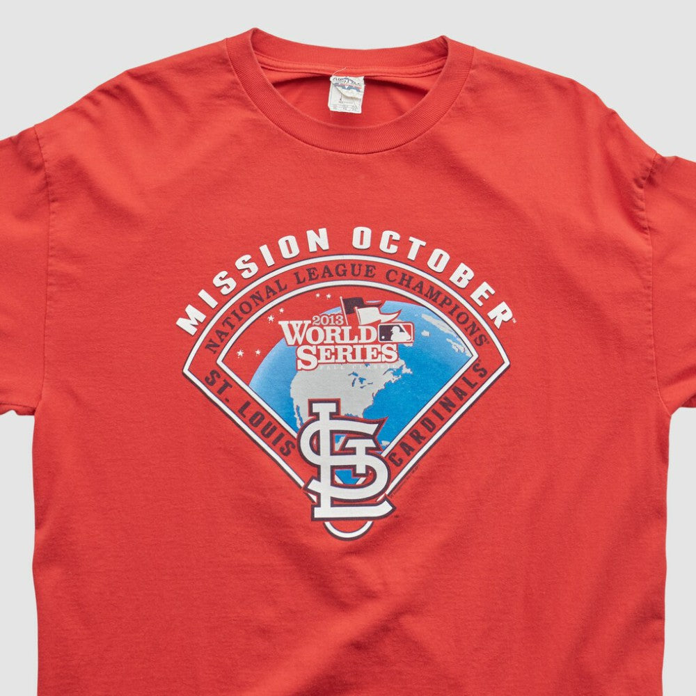St. Louis Cardinals Alstyle 2013 Long Sleeve T-shirt - Red - Vintage T-shirts