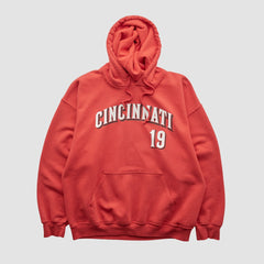 Cincinnati Reds Genuine Merchandise 2000s Hooded Pullover Sweatshirt - Red - Vintage Pullover