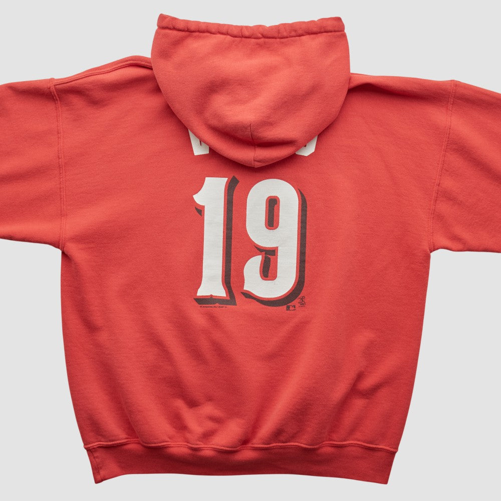 Cincinnati Reds Genuine Merchandise 2000s Hooded Pullover Sweatshirt - Red - Vintage Pullover