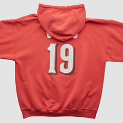 Cincinnati Reds Genuine Merchandise 2000s Hooded Pullover Sweatshirt - Red - Vintage Pullover