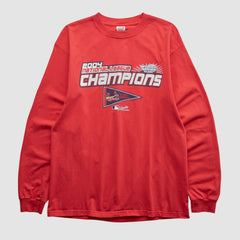 St. Louis Cardinals Anvil 2004 Long Sleeve T-shirt - Red - Vintage T-shirts