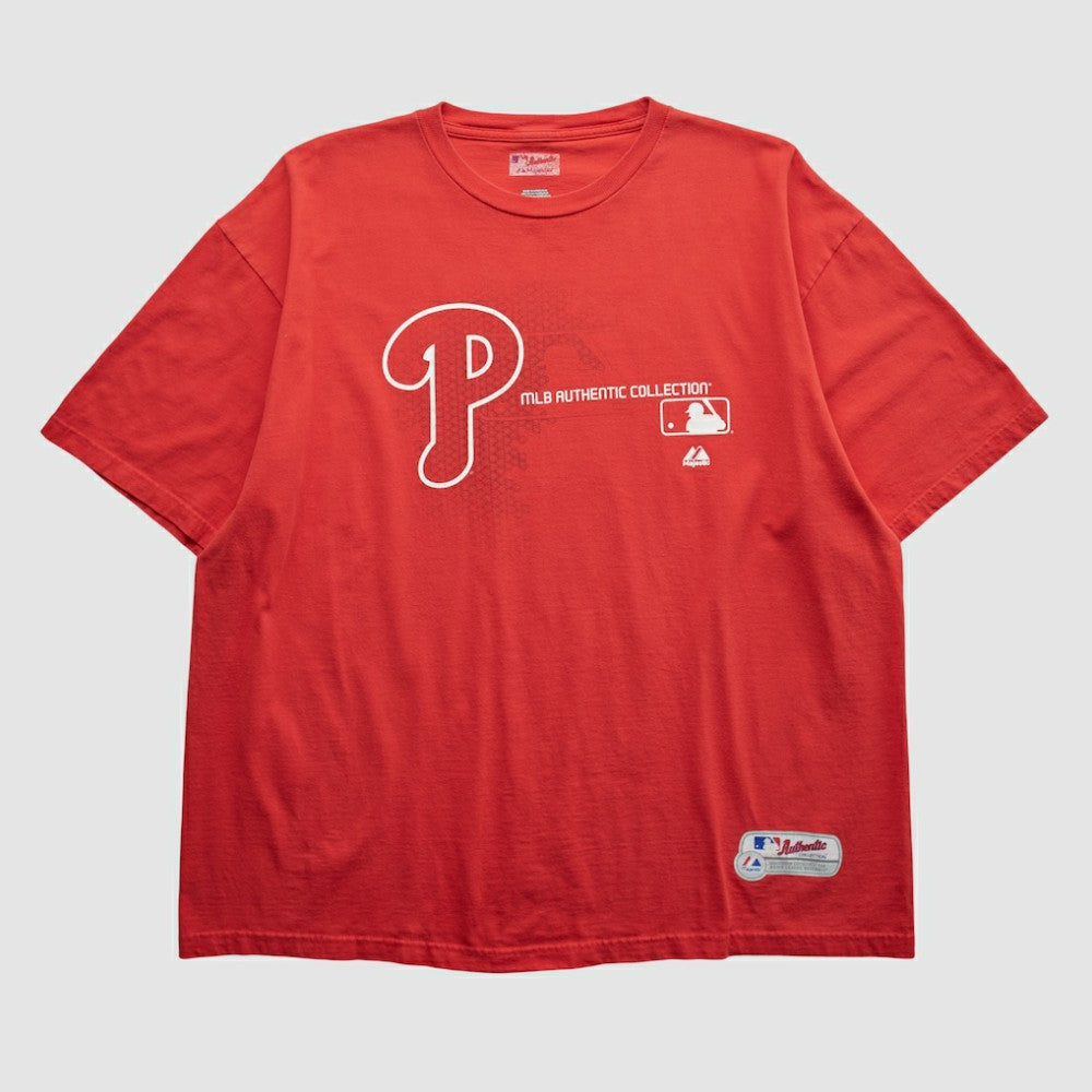 Philadelphia Phillies Majestic 2000s T-shirt - Red - 2XVintage T-shirts