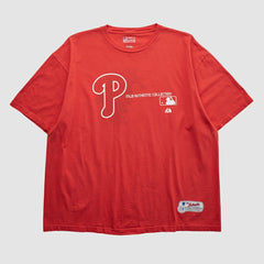 Philadelphia Phillies Majestic 2000s T-shirt - Red - 2XVintage T-shirts