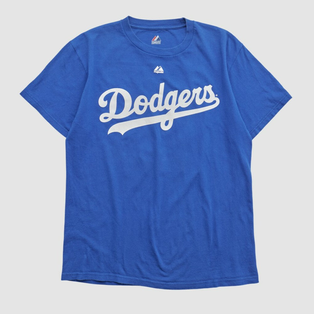 Los Angeles Dodgers Majestic 2000s T-shirt - Blue - Vintage T-shirts